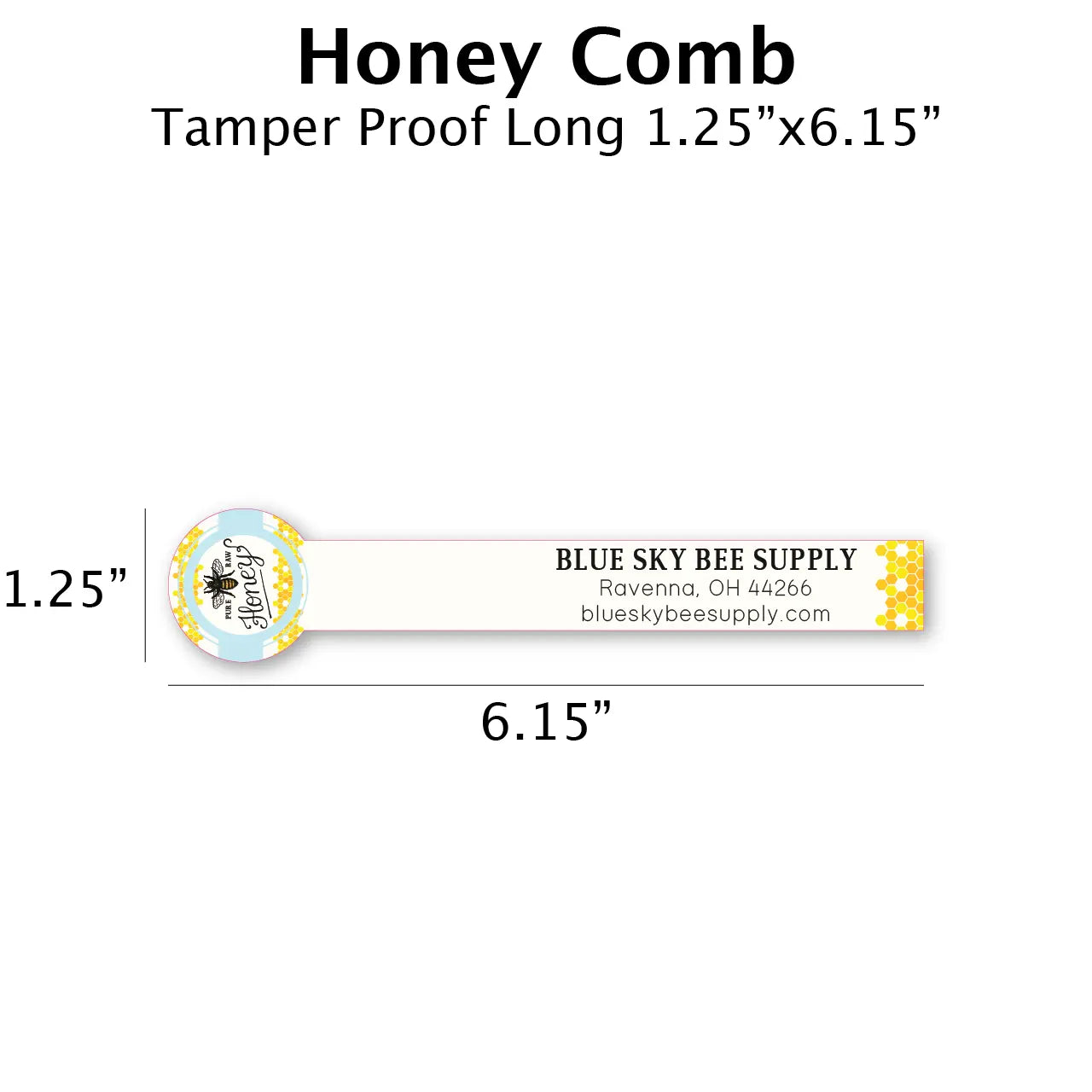 Honey Comb - Customizable Label Design Blue Sky Bee Supply