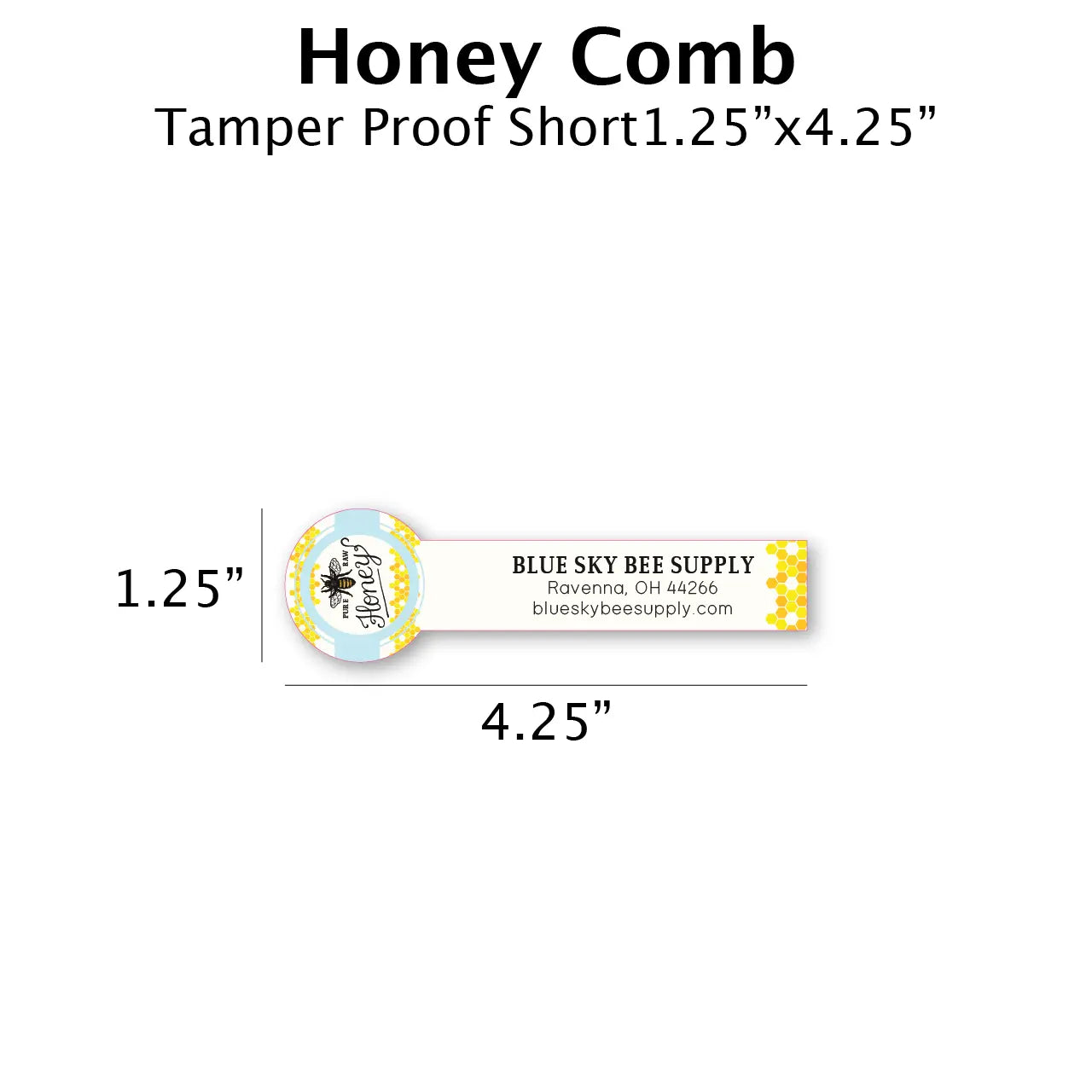 Honey Comb - Customizable Label Design Blue Sky Bee Supply