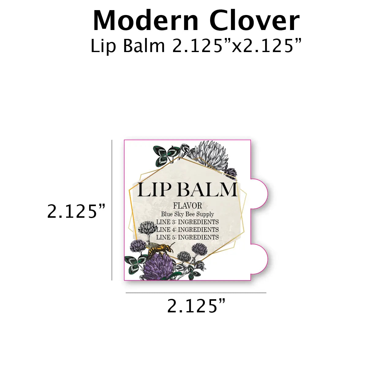 Modern Clover - Customizable Label Design Blue Sky Bee Supply