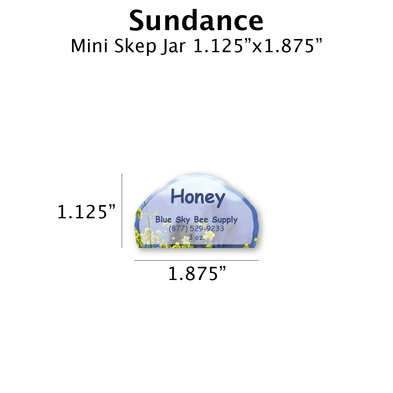 Sundance - Customizable Label Design Blue Sky Bee Supply