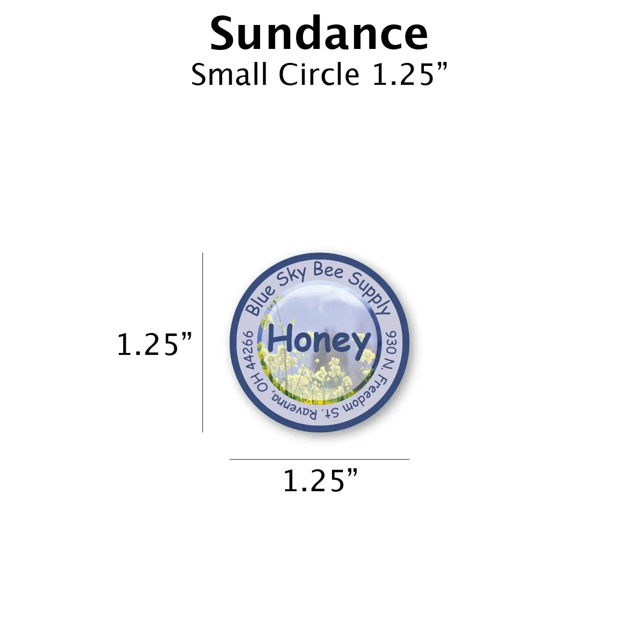 Sundance - Customizable Label Design Blue Sky Bee Supply