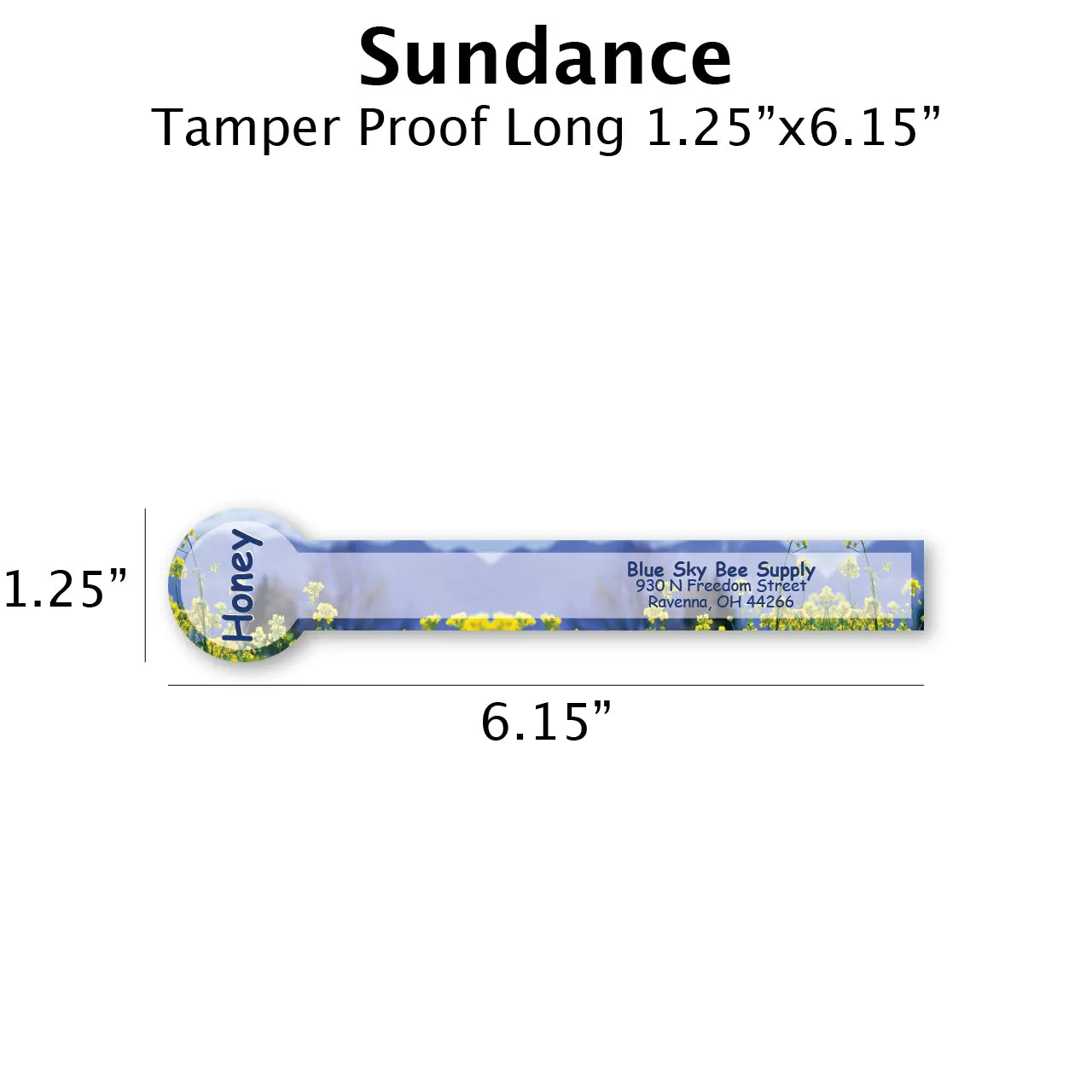 Sundance - Customizable Label Design Blue Sky Bee Supply