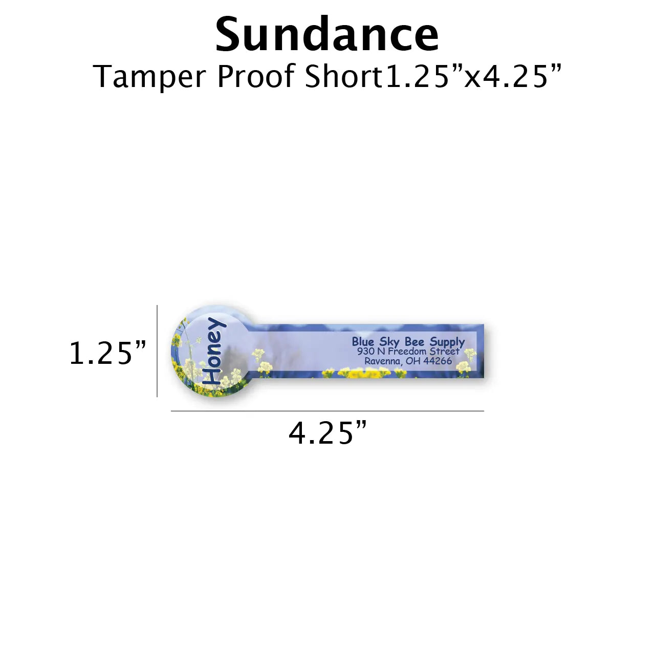 Sundance - Customizable Label Design Blue Sky Bee Supply