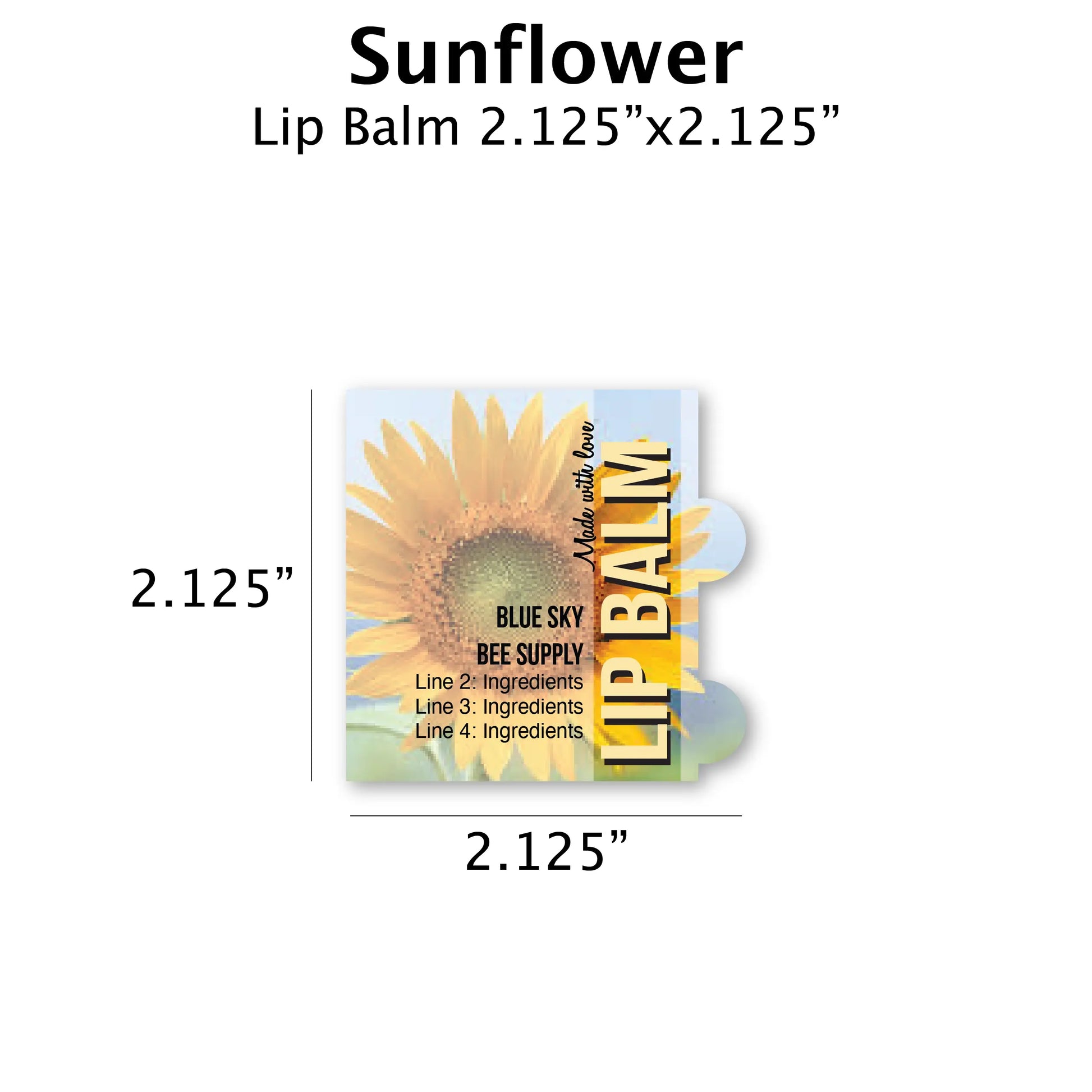 Sunflower - Customizable label Design Blue Sky Bee Supply