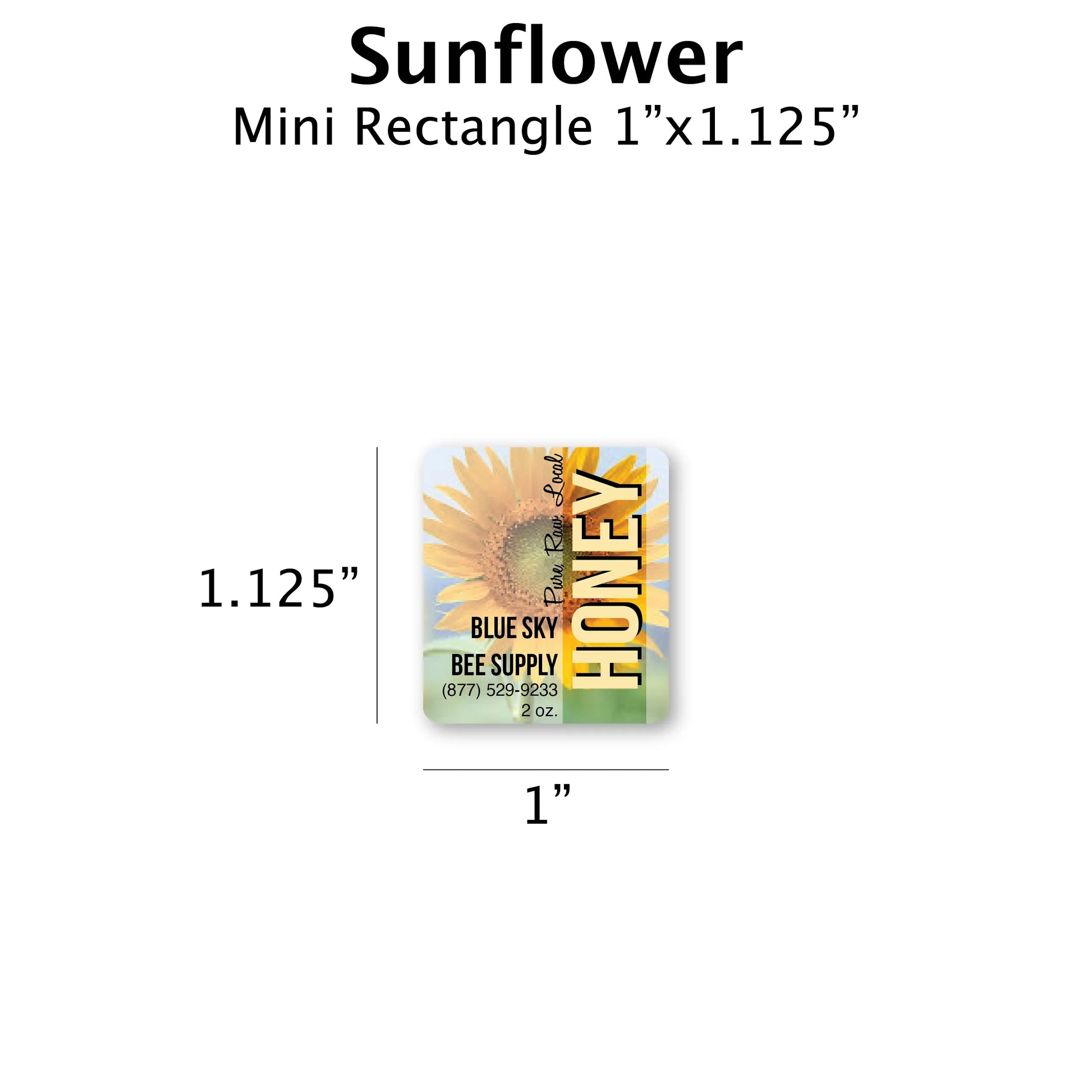 Sunflower - Customizable label Design Blue Sky Bee Supply