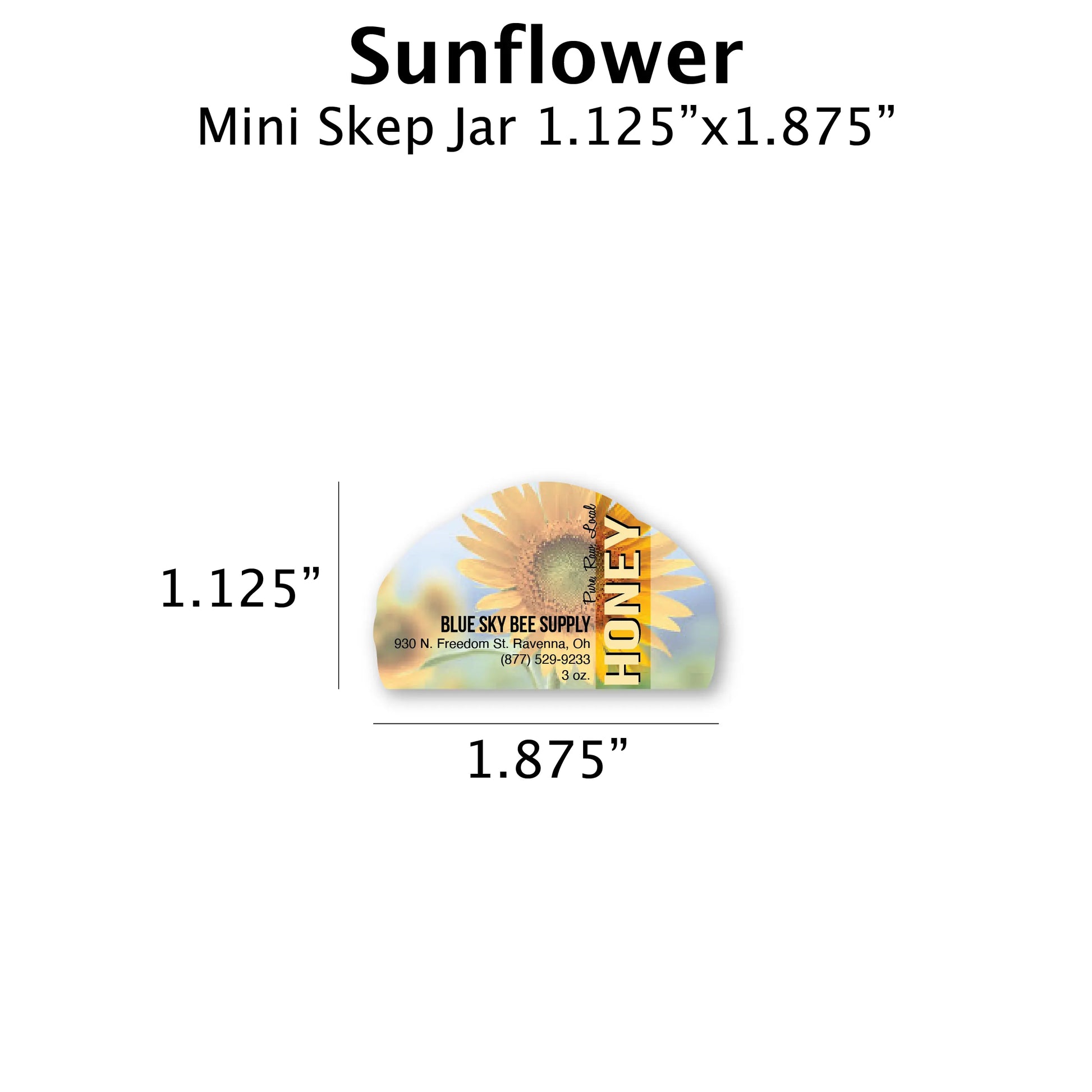 Sunflower - Customizable label Design Blue Sky Bee Supply