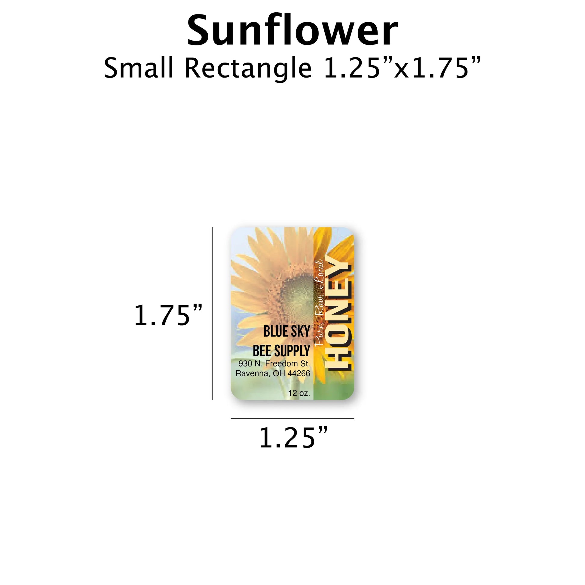 Sunflower - Customizable label Design Blue Sky Bee Supply