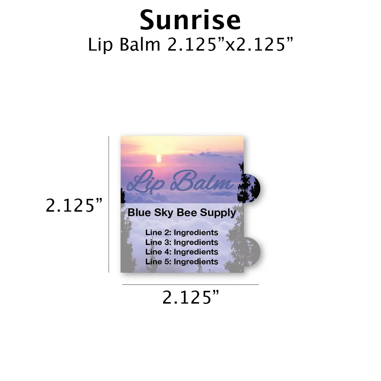 Sunrise - Customizable Label Design Blue Sky Bee Supply