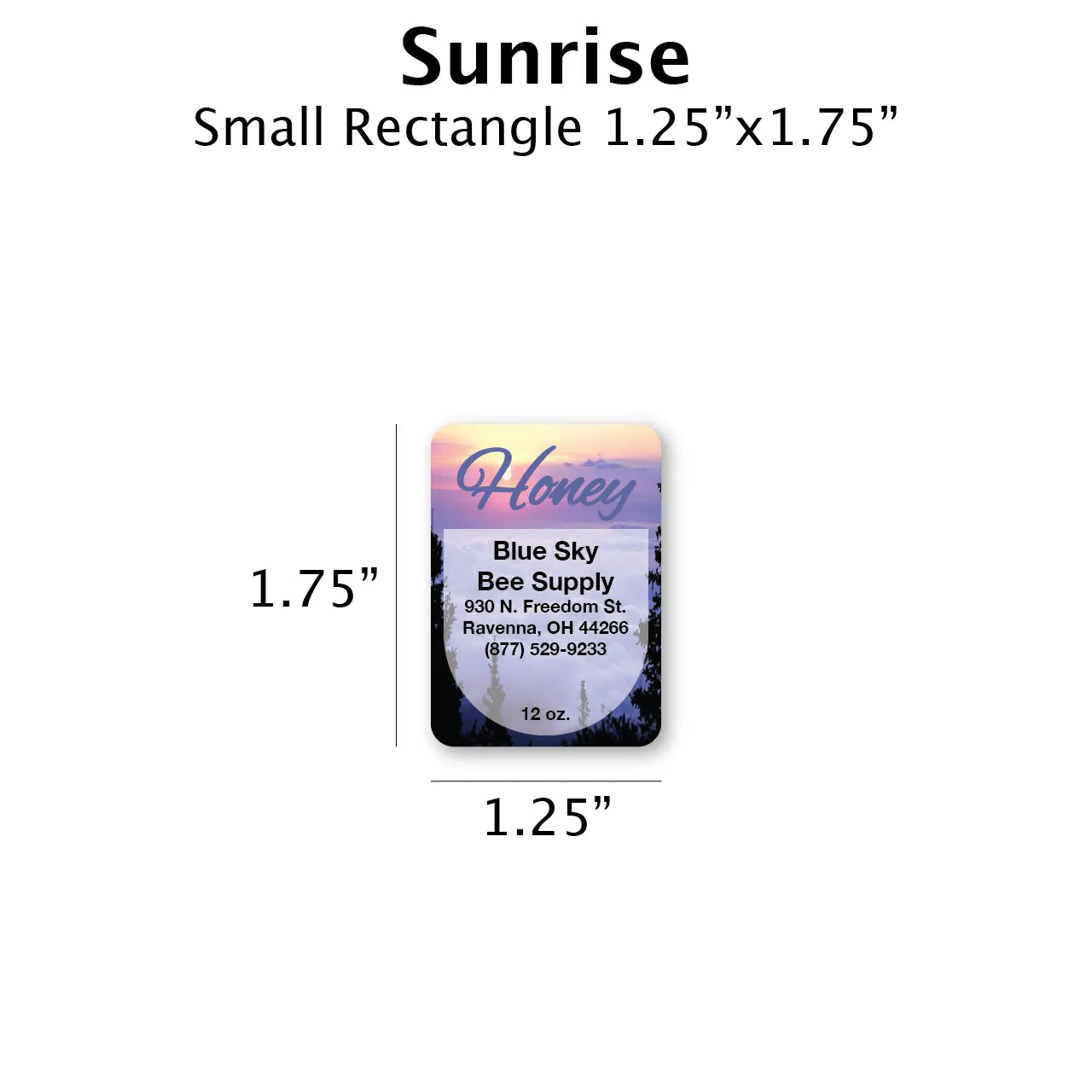 Sunrise - Customizable Label Design Blue Sky Bee Supply