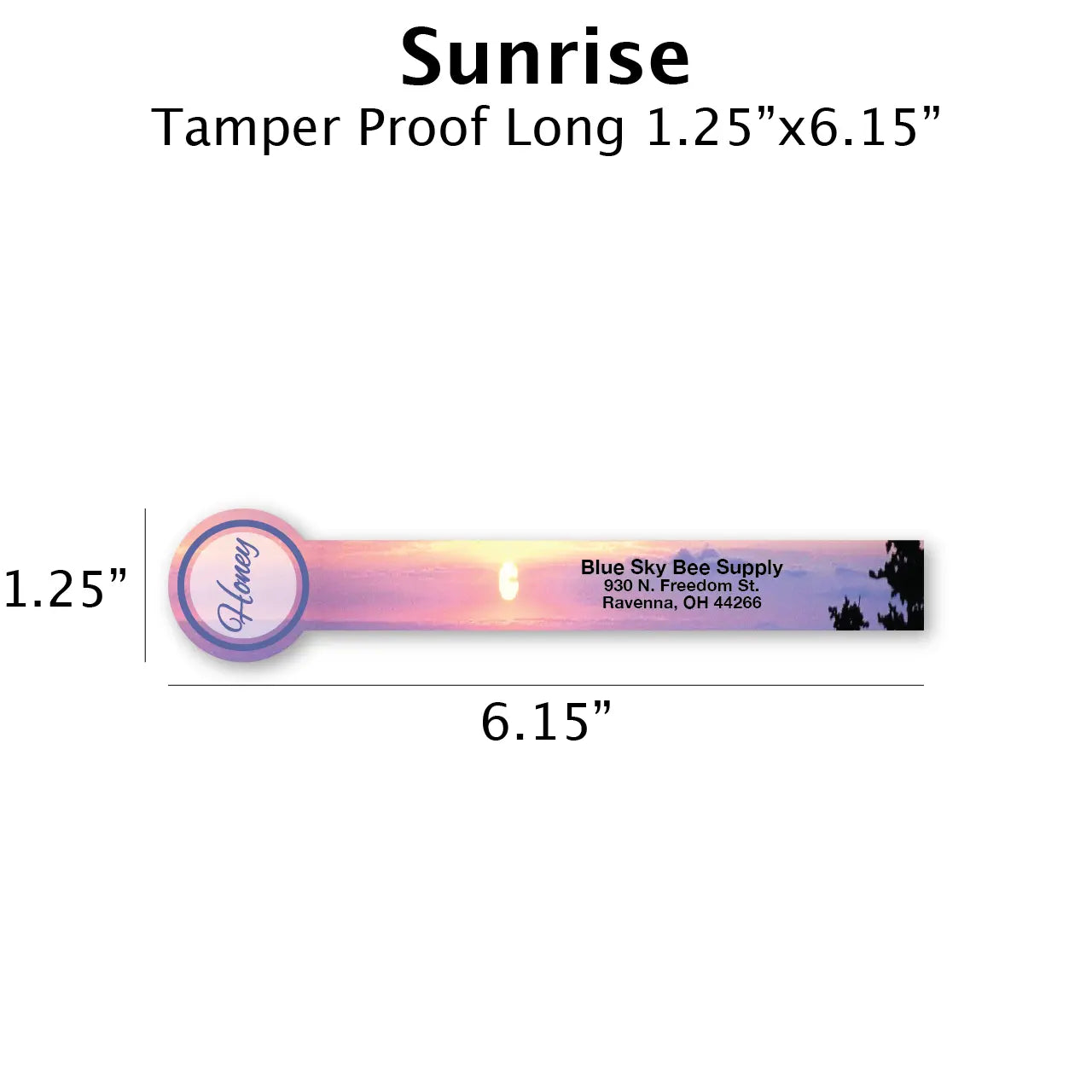 Sunrise - Customizable Label Design Blue Sky Bee Supply