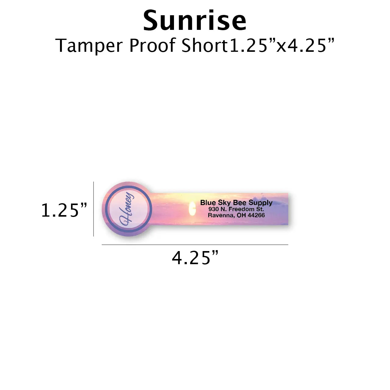 Sunrise - Customizable Label Design Blue Sky Bee Supply