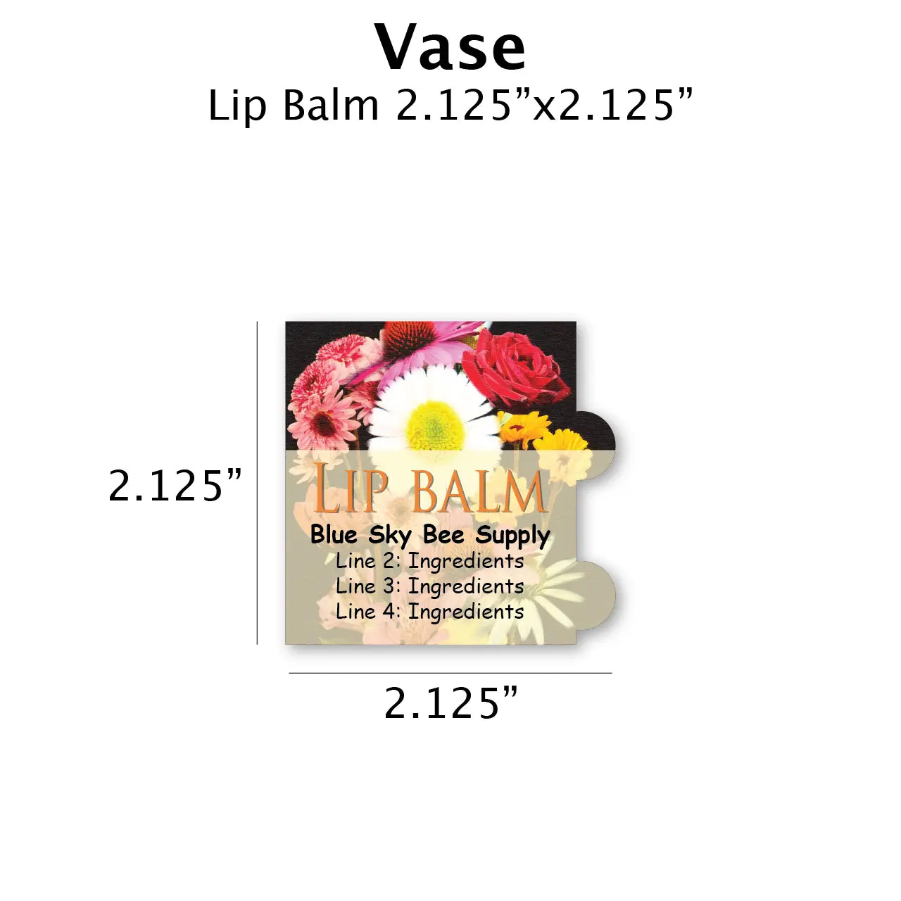 Vase - Customizable Label Design Blue Sky Bee Supply