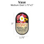 Vase - Customizable Label Design Blue Sky Bee Supply