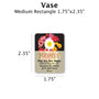 Vase - Customizable Label Design Blue Sky Bee Supply