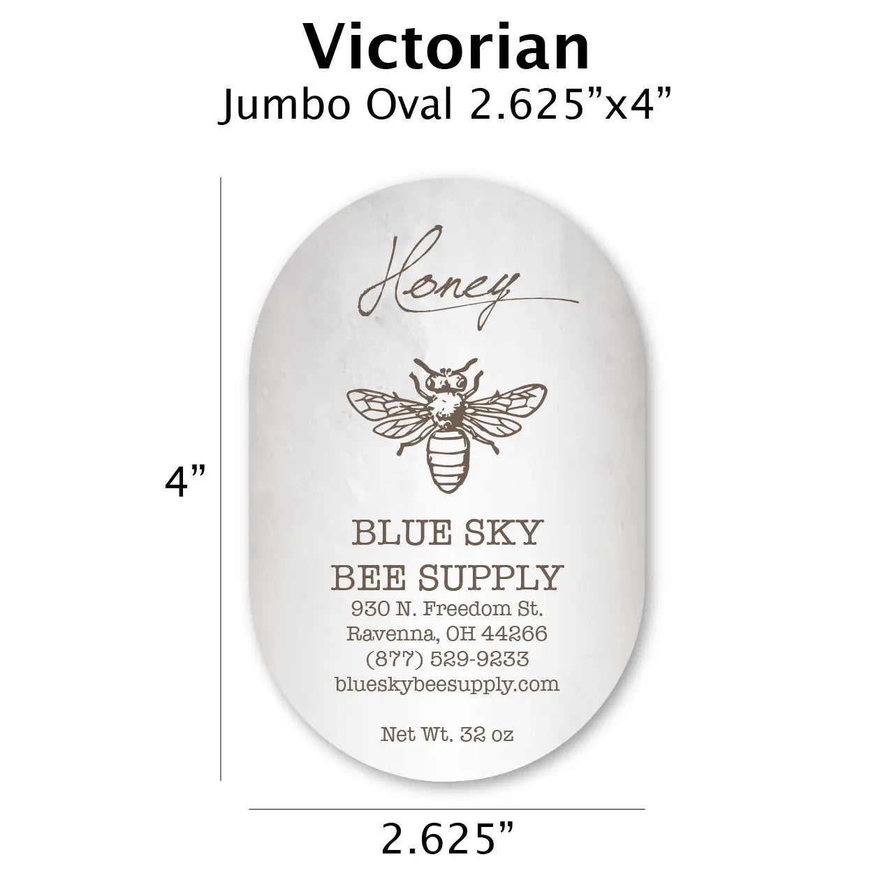 Victorian - Customizable Label Design Blue Sky Bee Supply