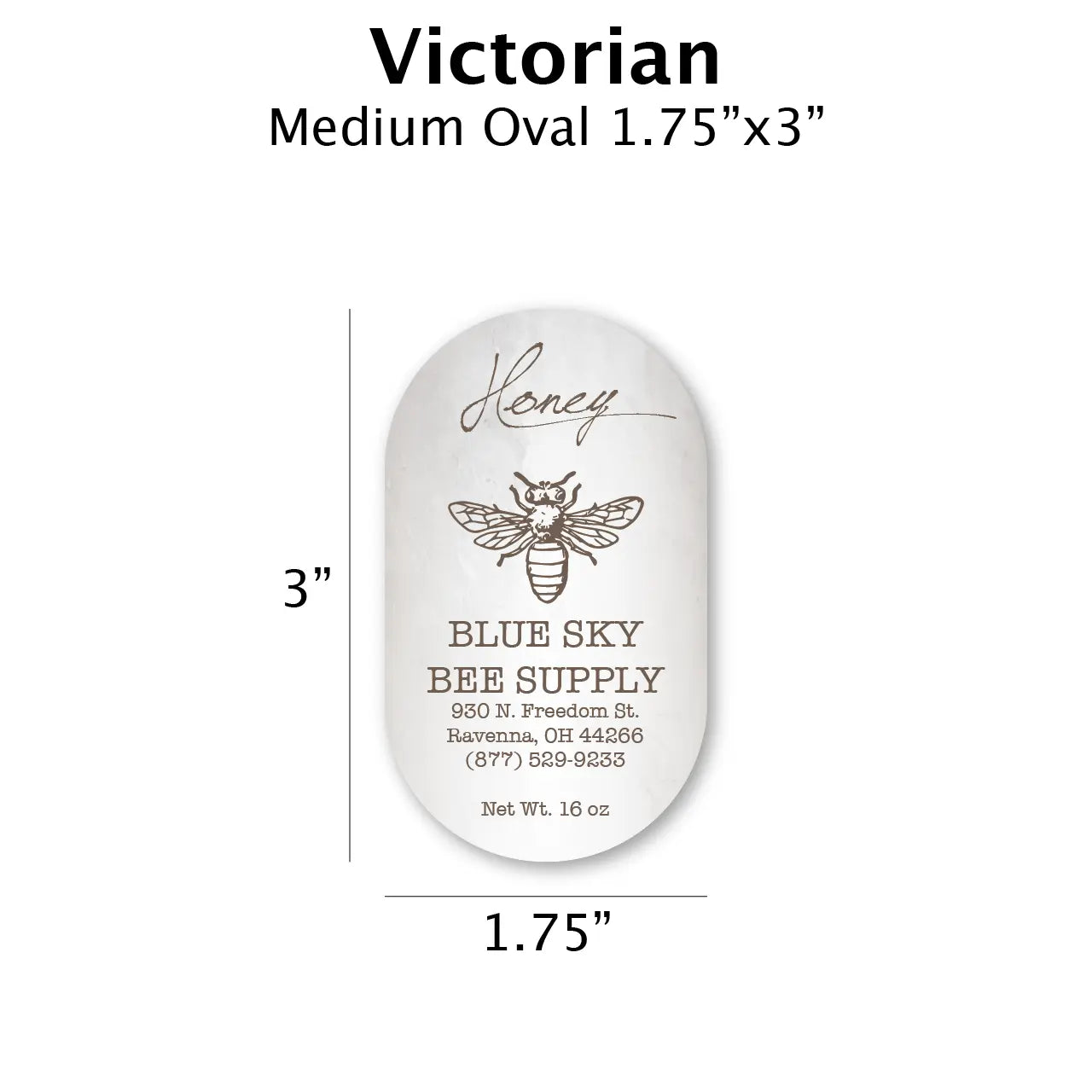 Victorian - Customizable Label Design Blue Sky Bee Supply