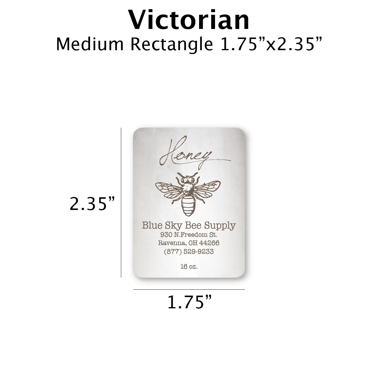 Victorian - Customizable Label Design Blue Sky Bee Supply