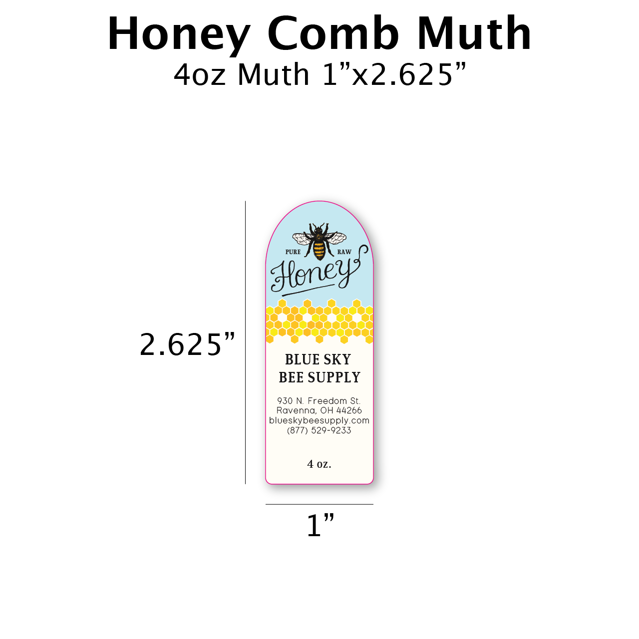 Honey Comb - Customizable Muth Jar Labels