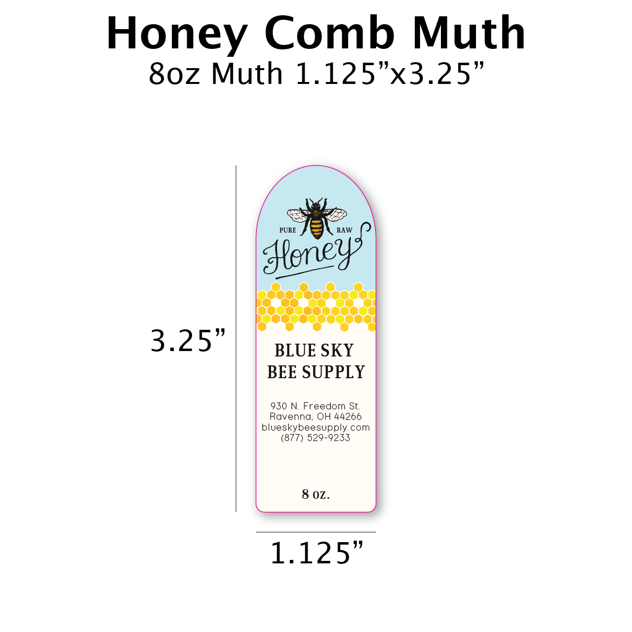 Honey Comb - Customizable Muth Jar Labels