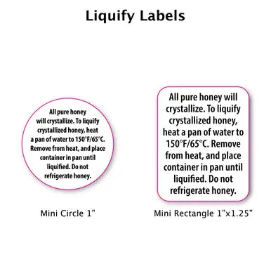 Liquify Labels (250 count roll) [LQL] Blue Sky Bee Supply