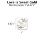 Love is Sweet Gold - Favor Label (100 Count) Blue Sky Bee Supply