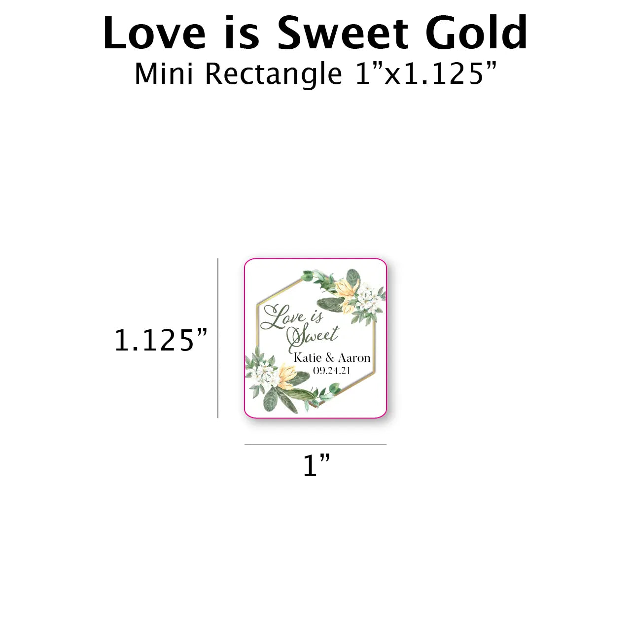 Love is Sweet Gold - Favor Label (100 Count) Blue Sky Bee Supply