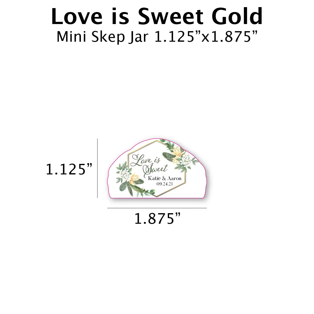 Love is Sweet Gold - Favor Label (100 Count) Blue Sky Bee Supply