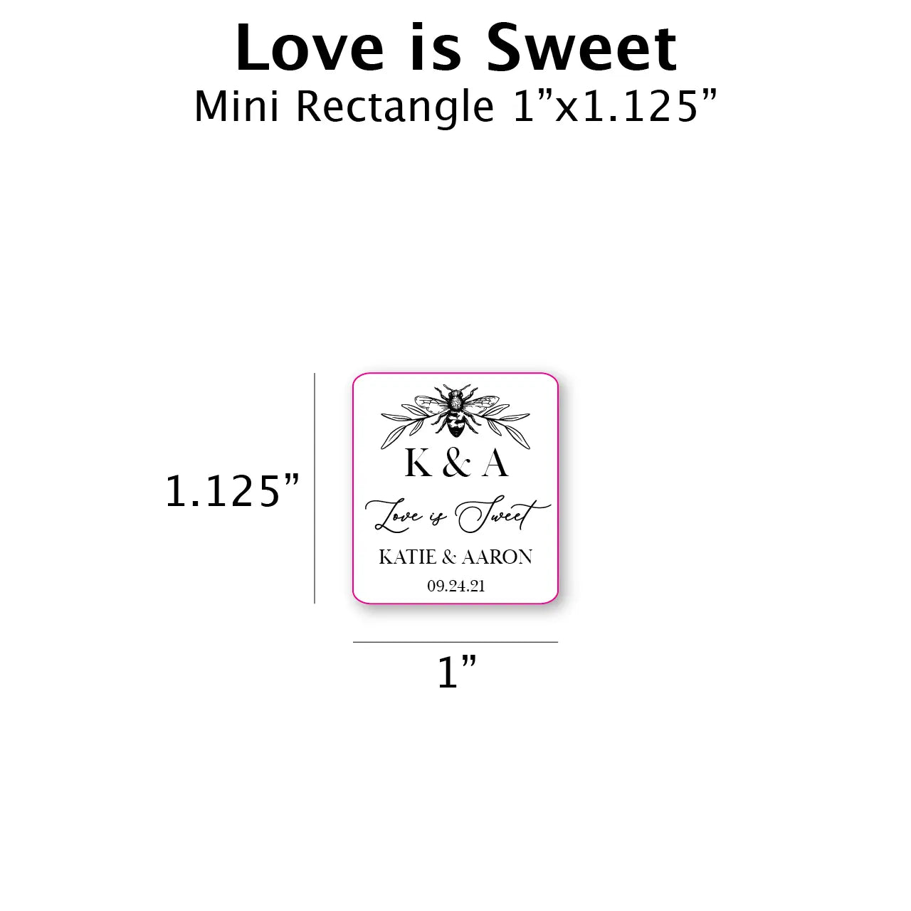 Love is Sweet - Favor Label (100 Count) Blue Sky Bee Supply