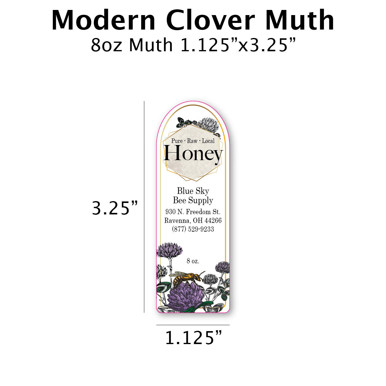 Modern Clover - Customizable Muth Jar Labels