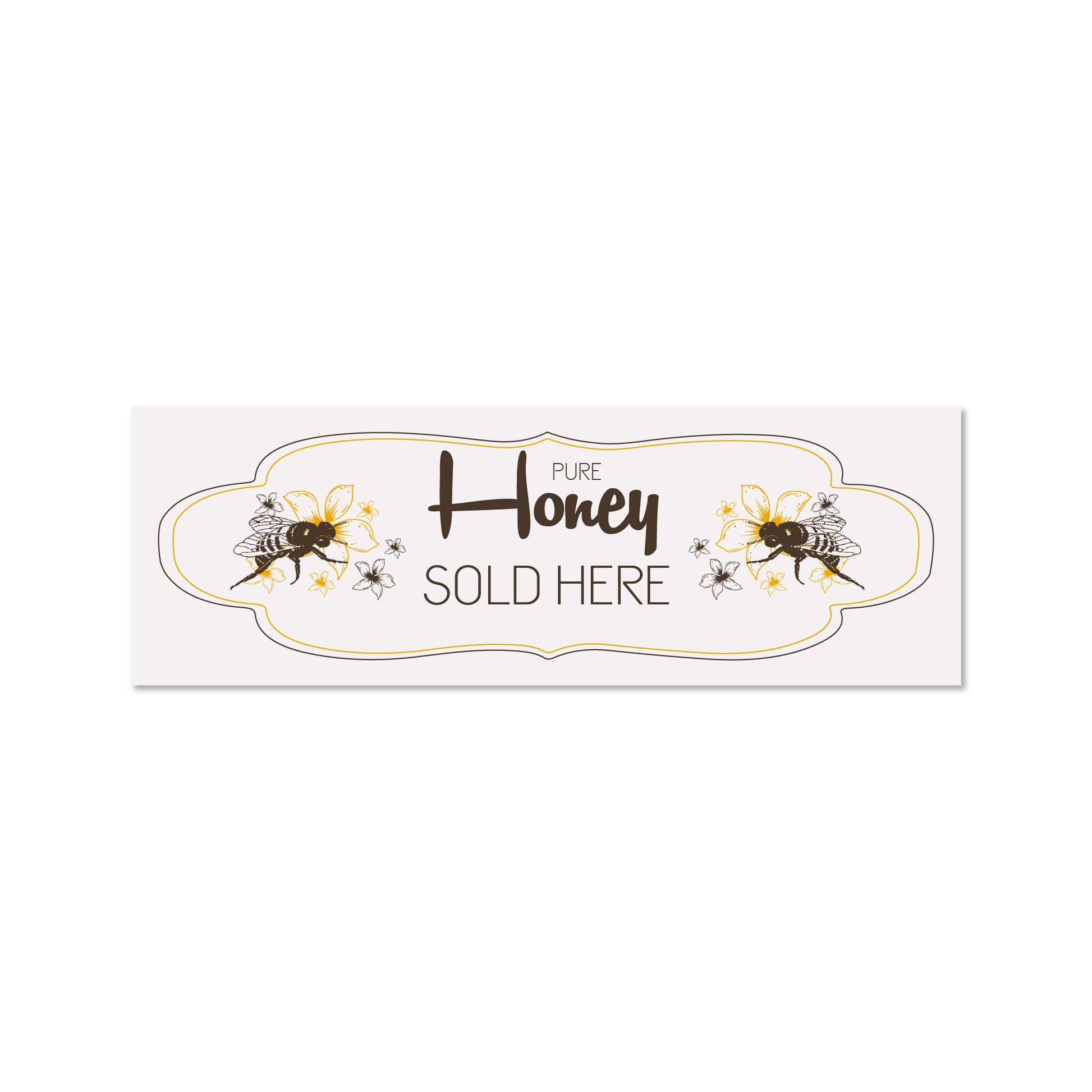 "Pure Honey Sold Here" Stock Vinyl Banner [HFS-SBAN]