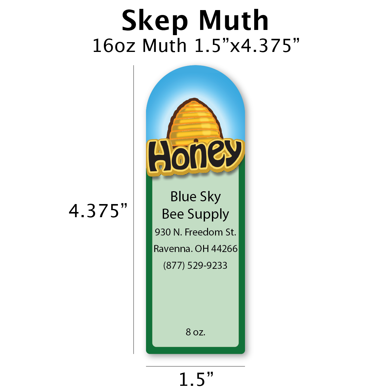 Skep - Customizable Muth Jar Labels