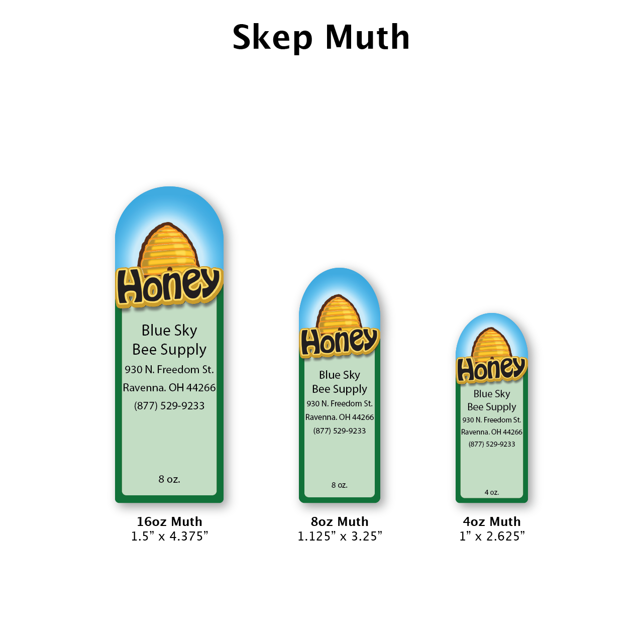 Skep - Customizable Muth Jar Labels