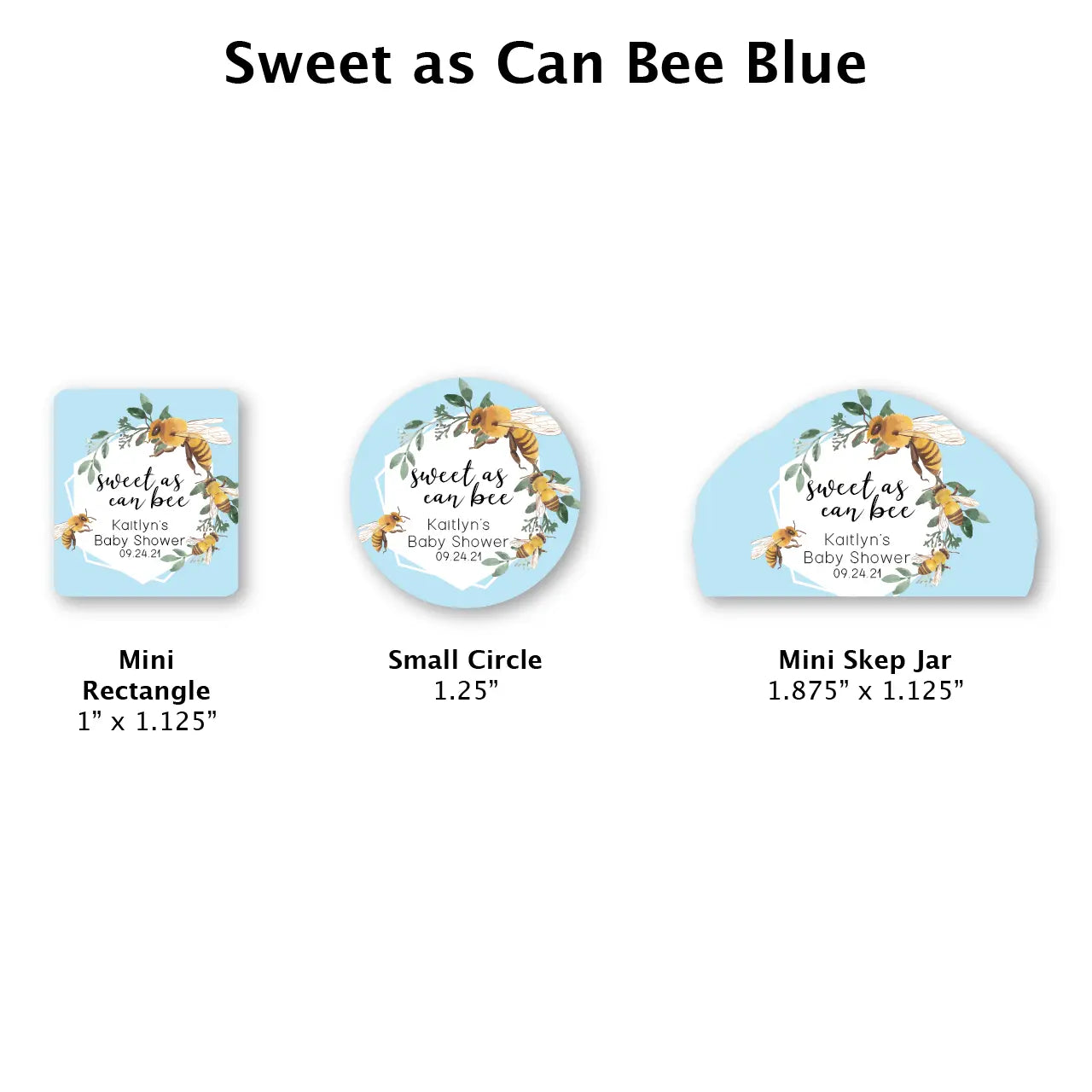 Sweet as Can Bee Blue - Favor Label (100 Count) Blue Sky Bee Supply