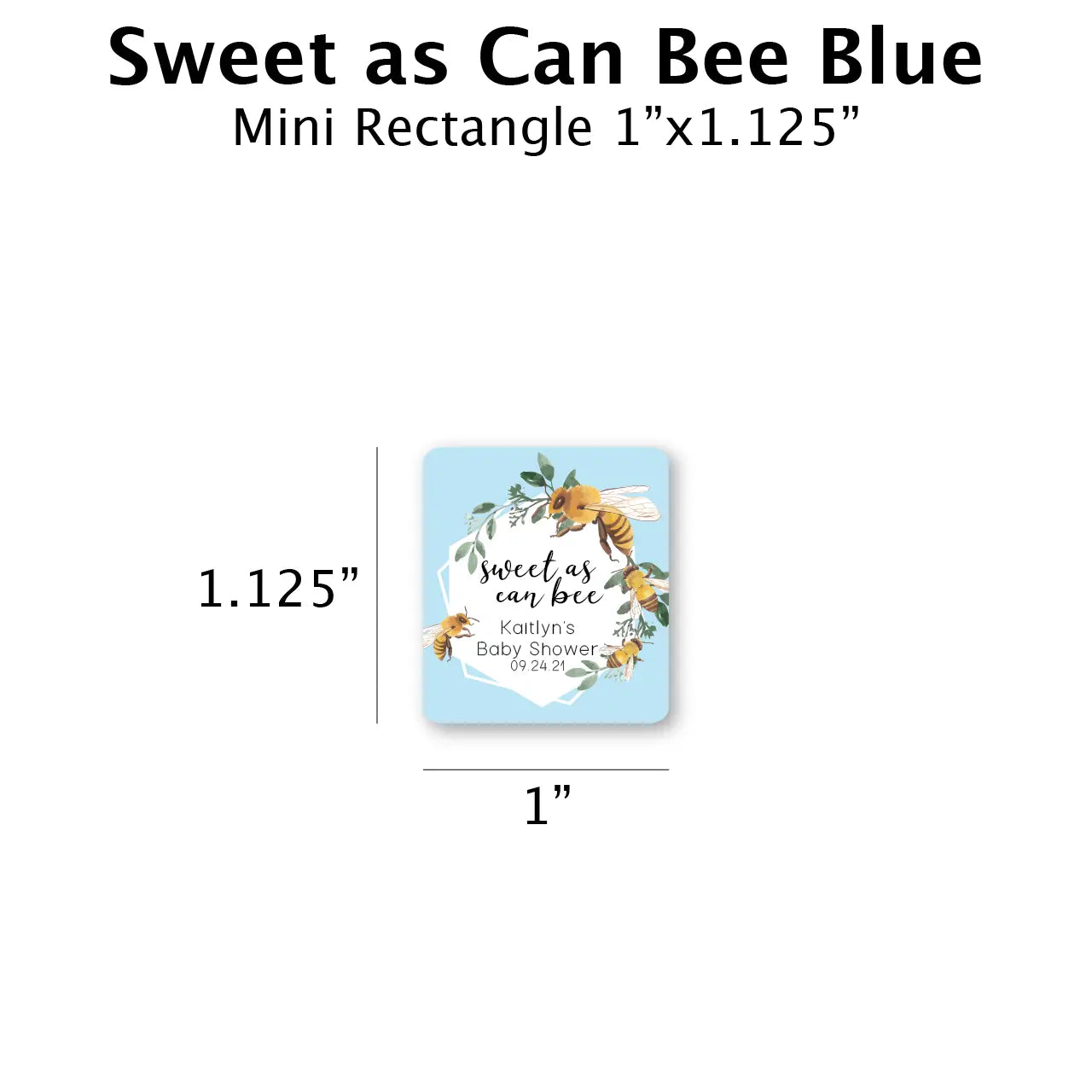 Sweet as Can Bee Blue - Favor Label (100 Count) Blue Sky Bee Supply