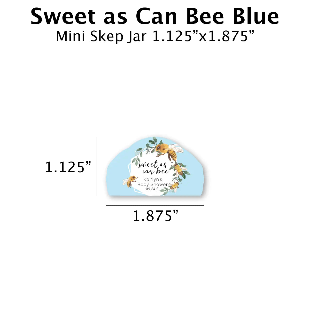 Sweet as Can Bee Blue - Favor Label (100 Count) Blue Sky Bee Supply