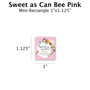 Sweet as Can Bee Pink - Favor Label (100 Count) Blue Sky Bee Supply