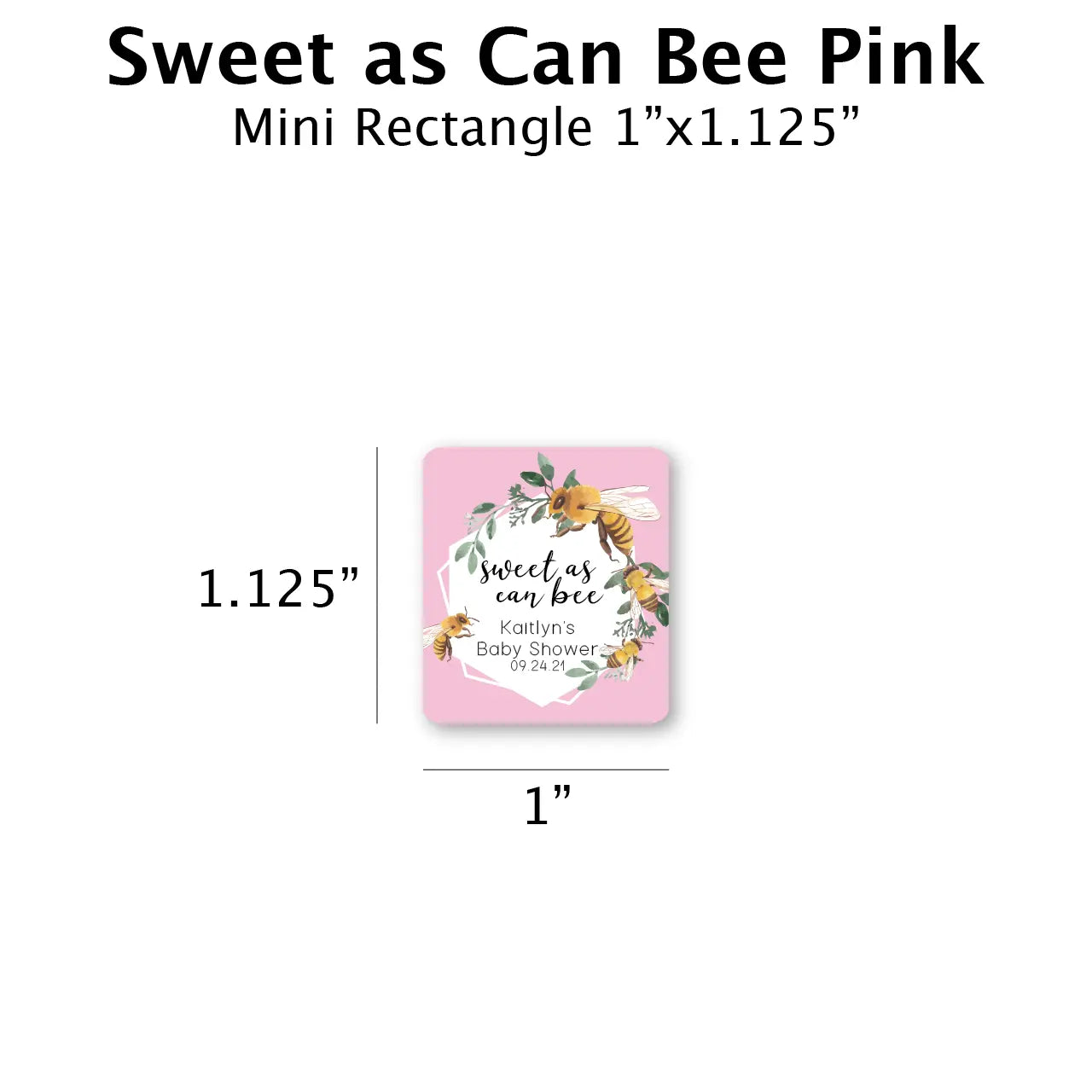 Sweet as Can Bee Pink - Favor Label (100 Count) Blue Sky Bee Supply