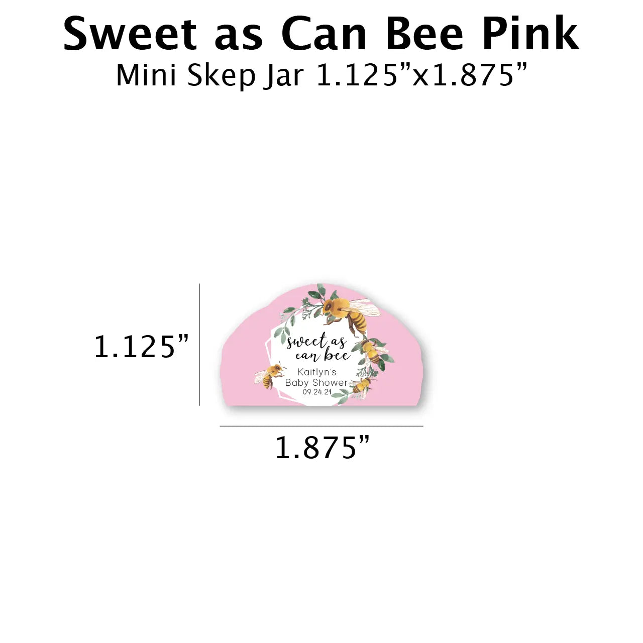 Sweet as Can Bee Pink - Favor Label (100 Count) Blue Sky Bee Supply