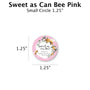 Sweet as Can Bee Pink - Favor Label (100 Count) Blue Sky Bee Supply