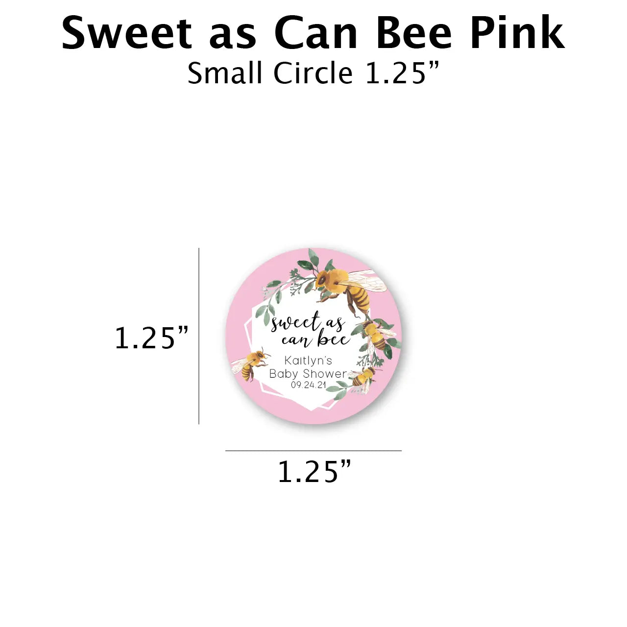 Sweet as Can Bee Pink - Favor Label (100 Count) Blue Sky Bee Supply