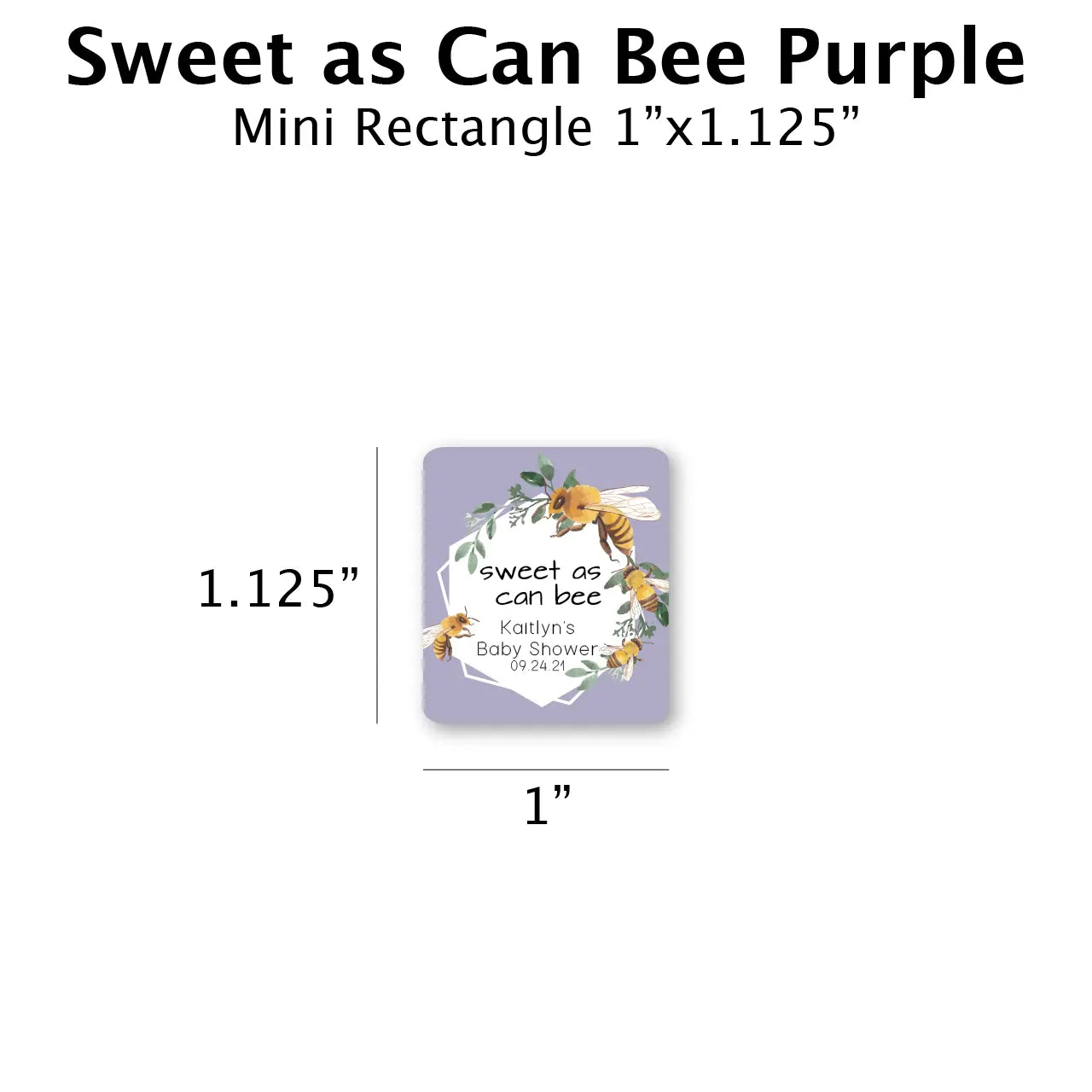 Sweet as Can Bee Purple - Favor Label (100 Count) Blue Sky Bee Supply