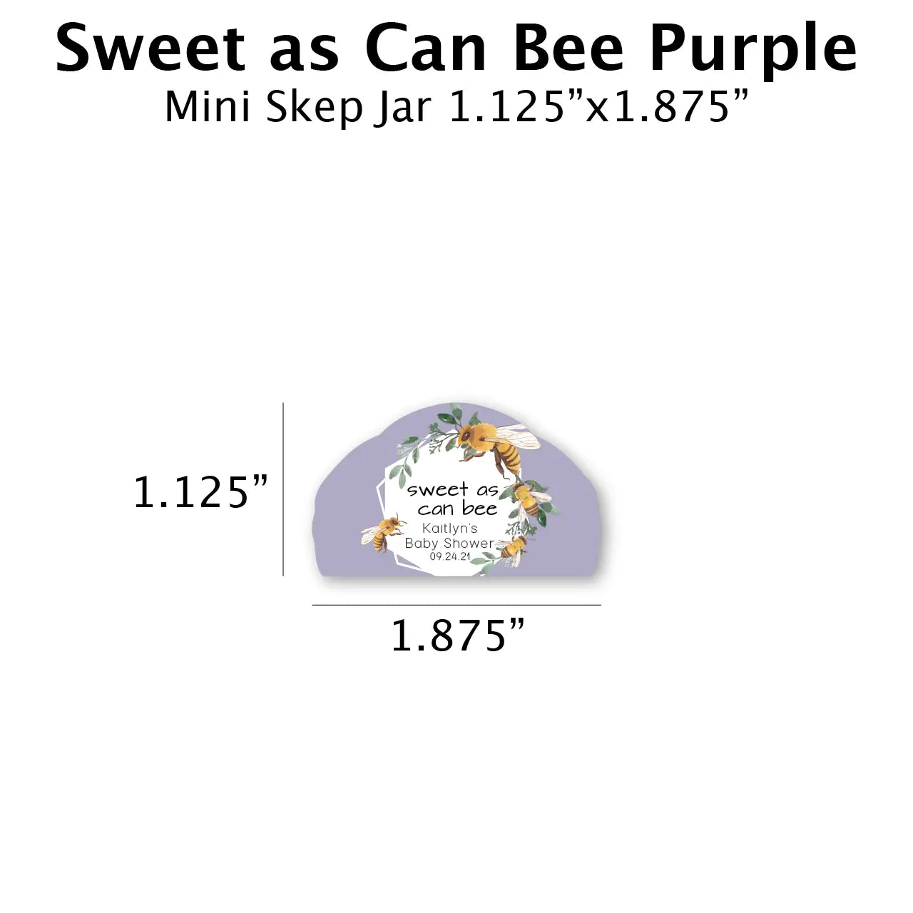 Sweet as Can Bee Purple - Favor Label (100 Count) Blue Sky Bee Supply