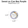 Sweet as Can Bee Purple - Favor Label (100 Count) Blue Sky Bee Supply