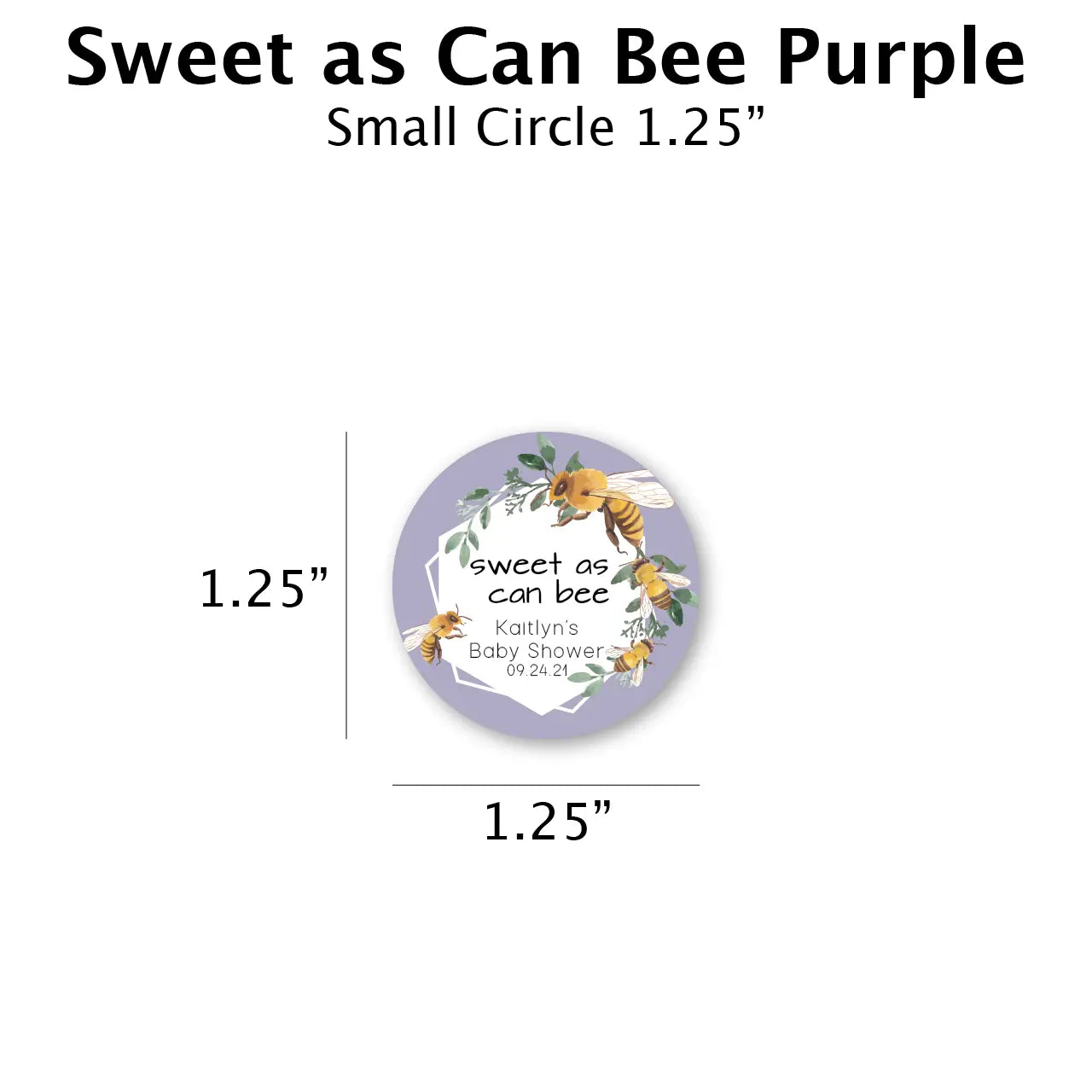 Sweet as Can Bee Purple - Favor Label (100 Count) Blue Sky Bee Supply