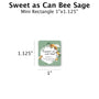 Sweet as Can Bee Sage - Favor Label (100 Count) Blue Sky Bee Supply