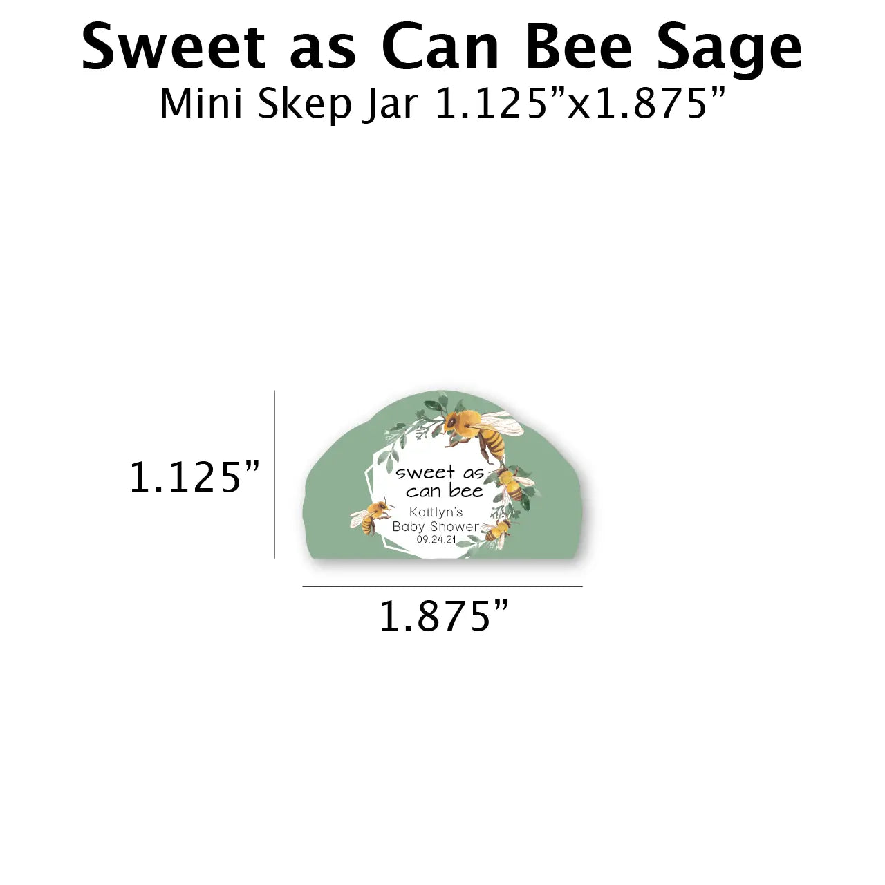 Sweet as Can Bee Sage - Favor Label (100 Count) Blue Sky Bee Supply