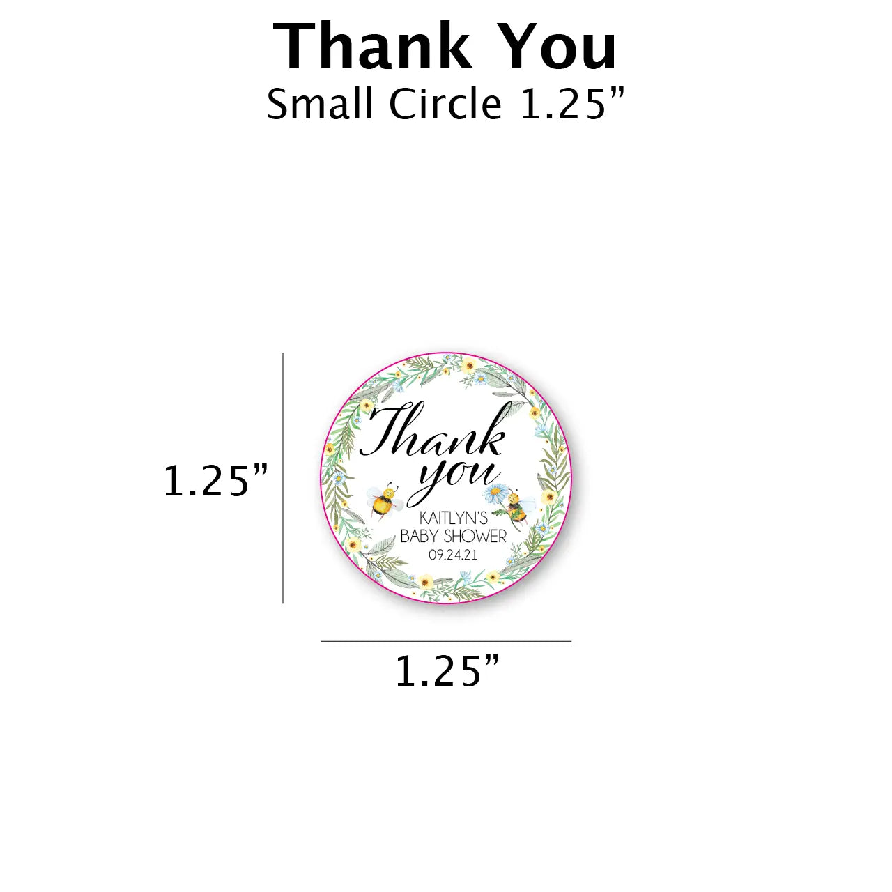 Thank You - Favor Label (100 Count) Blue Sky Bee Supply