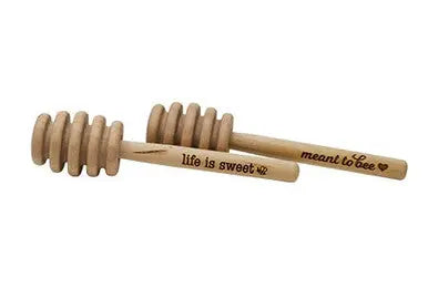 Wooden engraved honey dipper